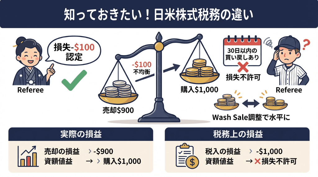 日米株式税務の違い - Wash Saleの仕組み